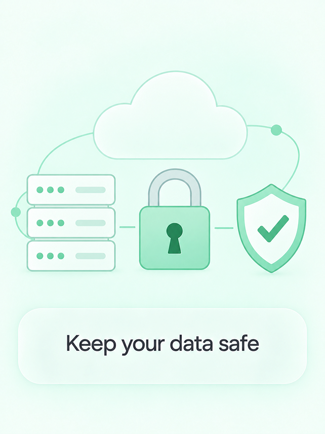 Cloud infrastructure, a lock and a shield keeping your data safe
