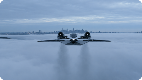 An aircraft on a snowy runway